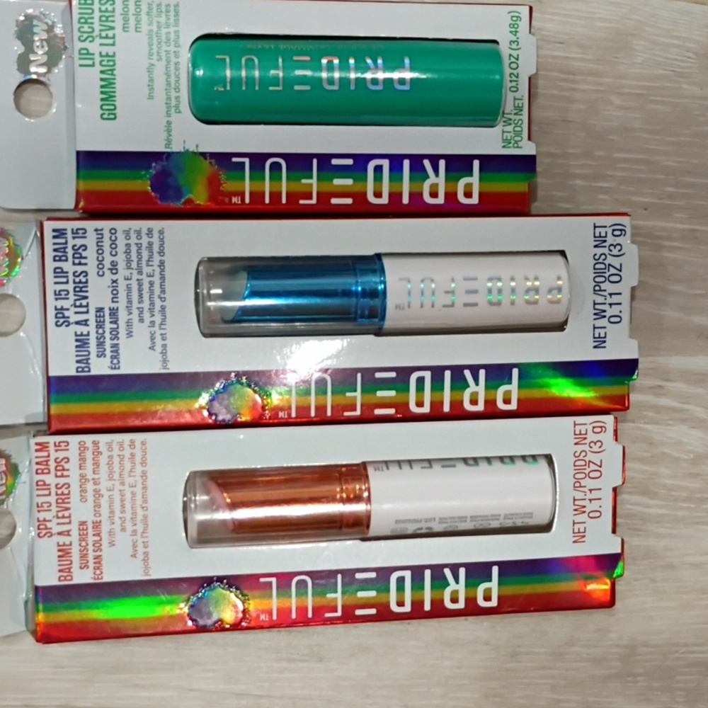 Lip Balm & Scrub Set - Orange, Blue, Green